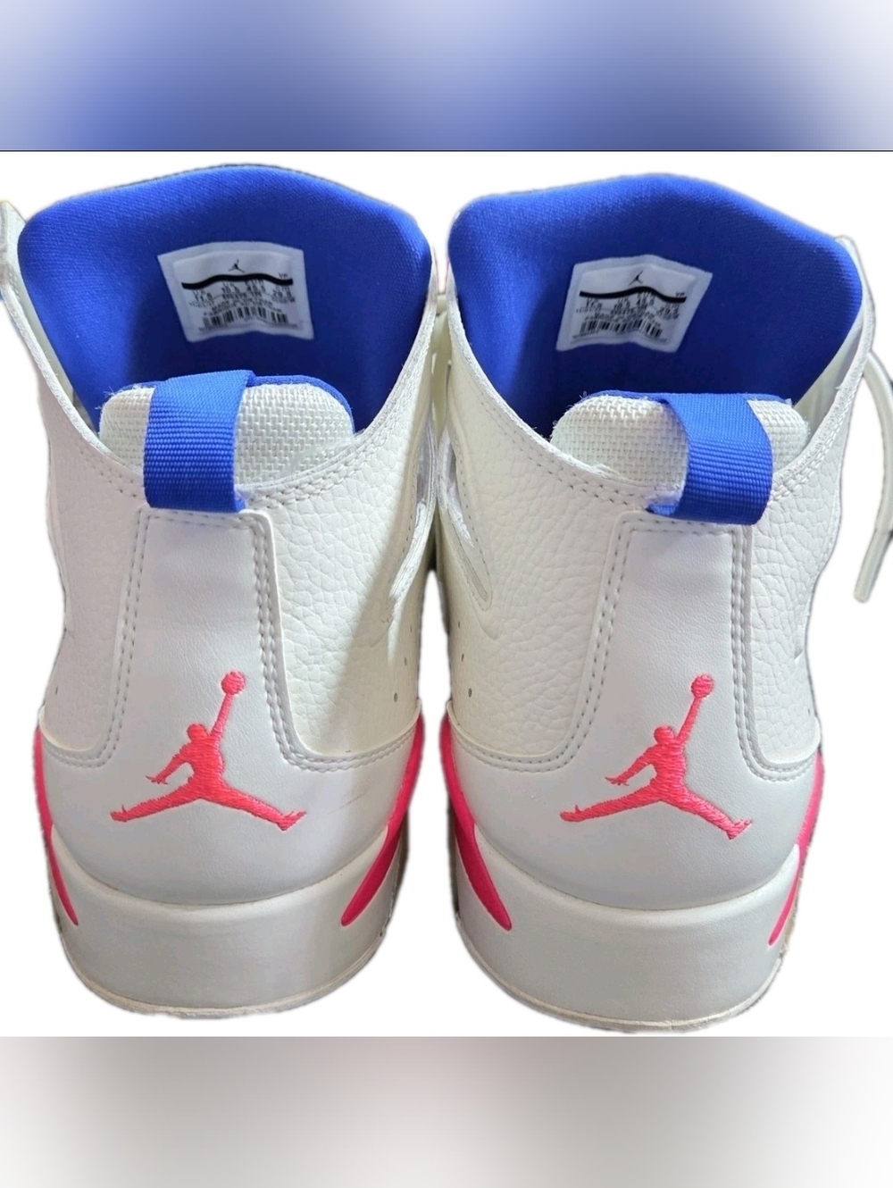 Jordan Flight Club 91 Men’s Basketball Shoes US Men's Size 11.5 Sail/Pink/Blue - Picture 10 of 13
